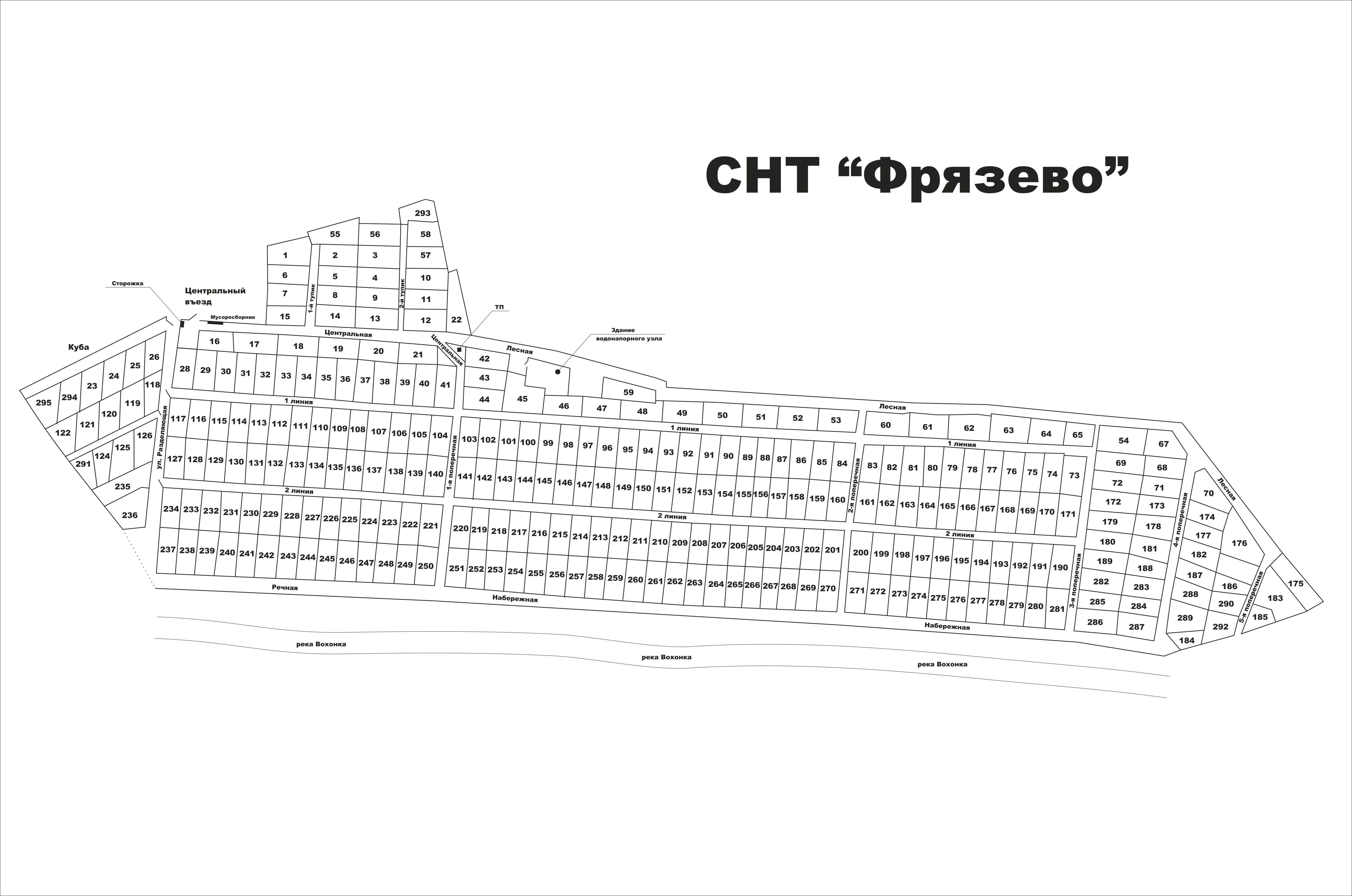 Пожарная схема снт